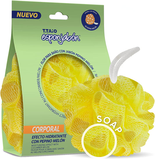 T.Taio Esponjabon Cucumber Melon Shower Bath Puff Soap Sponge
